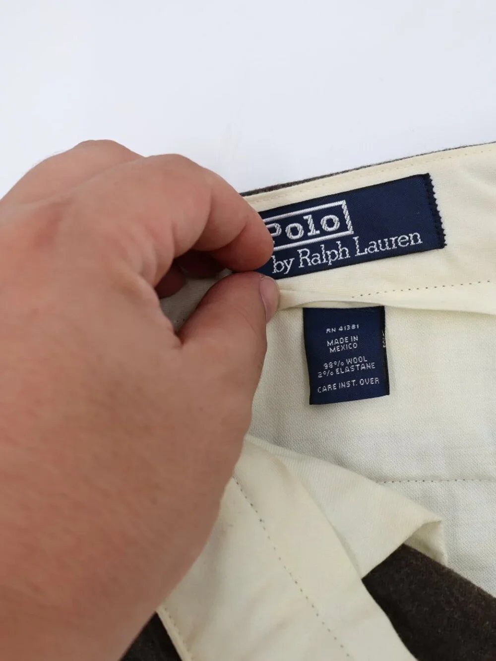 Vintage Polo Ralph Lauren Dress Pants Mens 30 Straight Leg Pleated Wool Cuffed